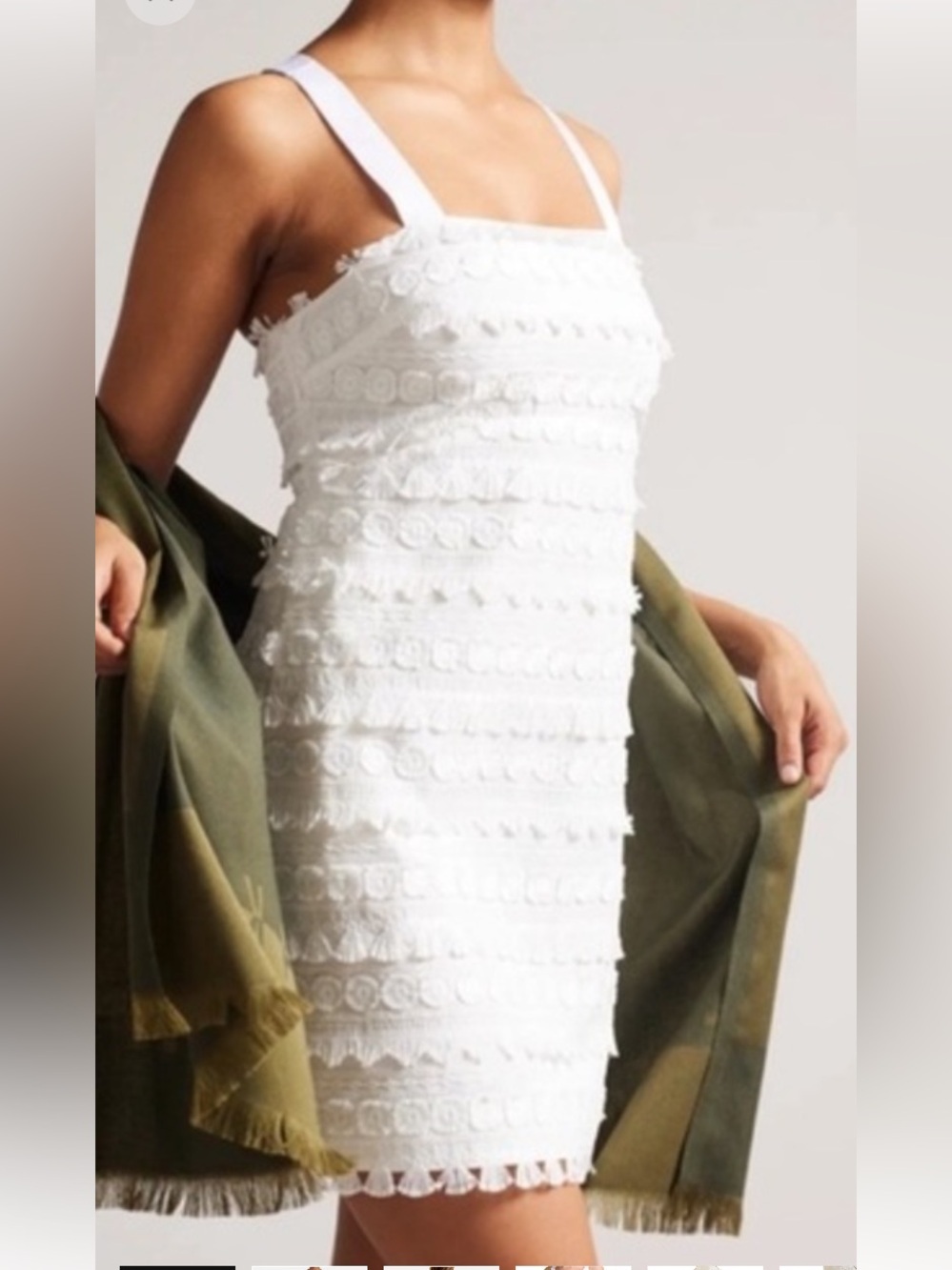 Ted Baker Women’s White Lace Embroidered Layered Mini Eleynor Dress new size 14